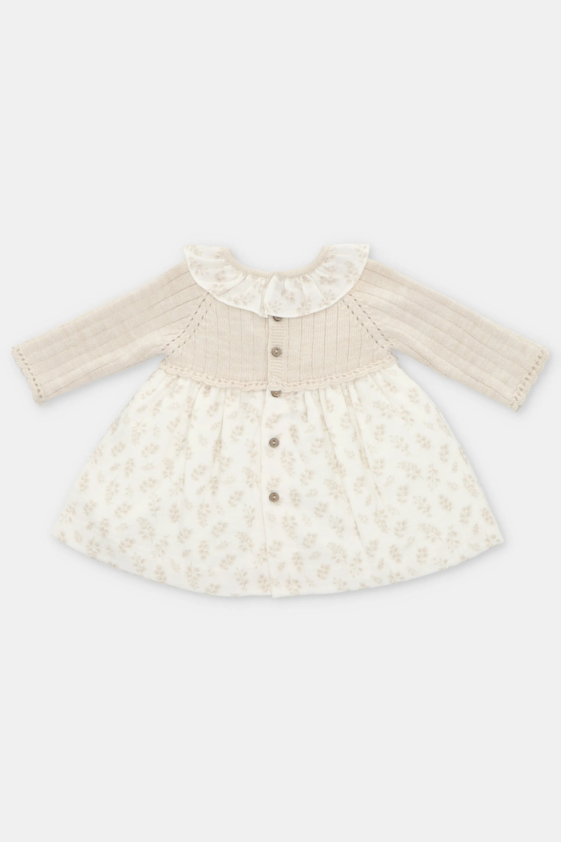 "Penny" Oatmeal Half Knit Dress
