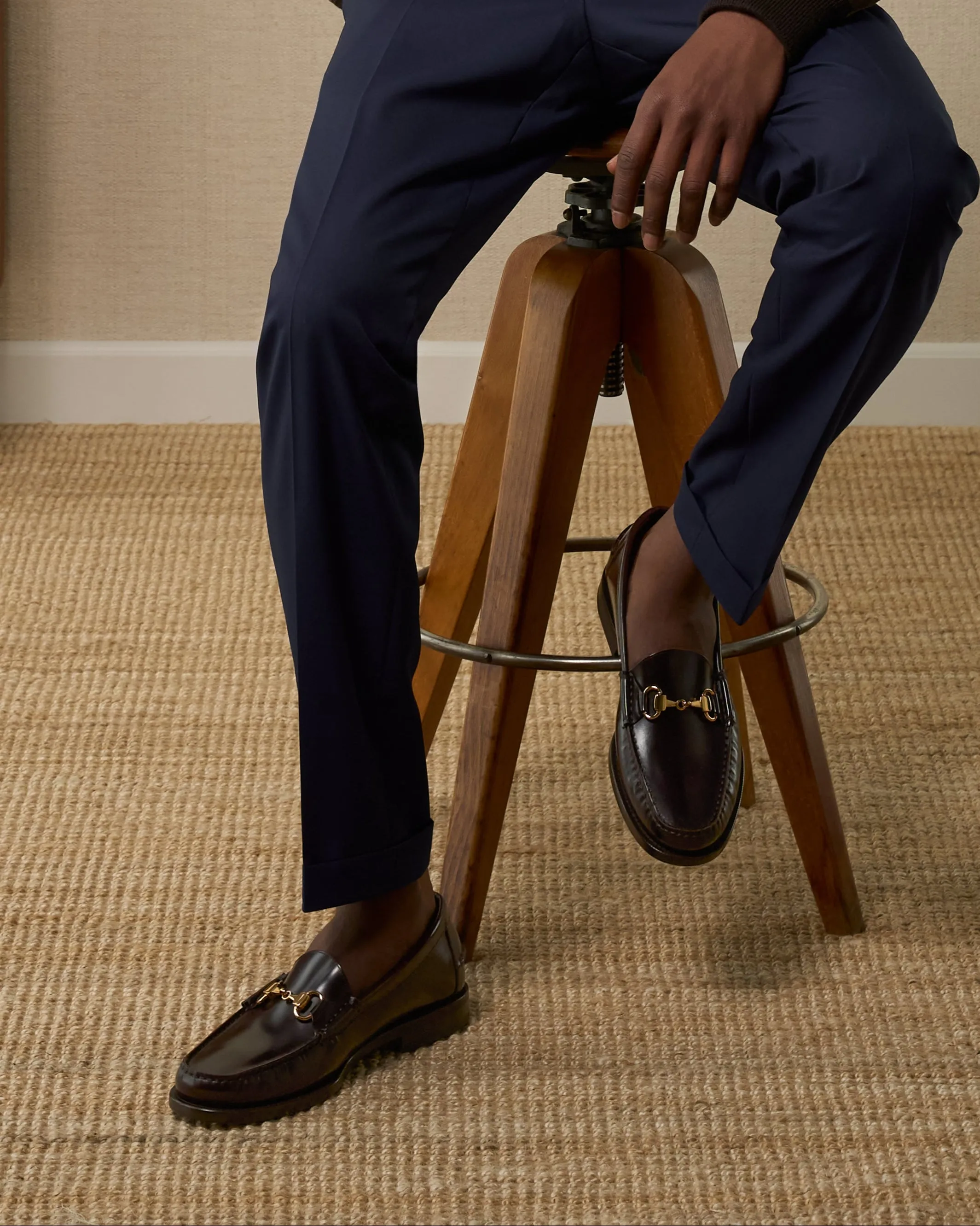 Raiser, Horsebit Penny Loafers - Burgundy Brown Smooth Leather | Lined Classic Collection