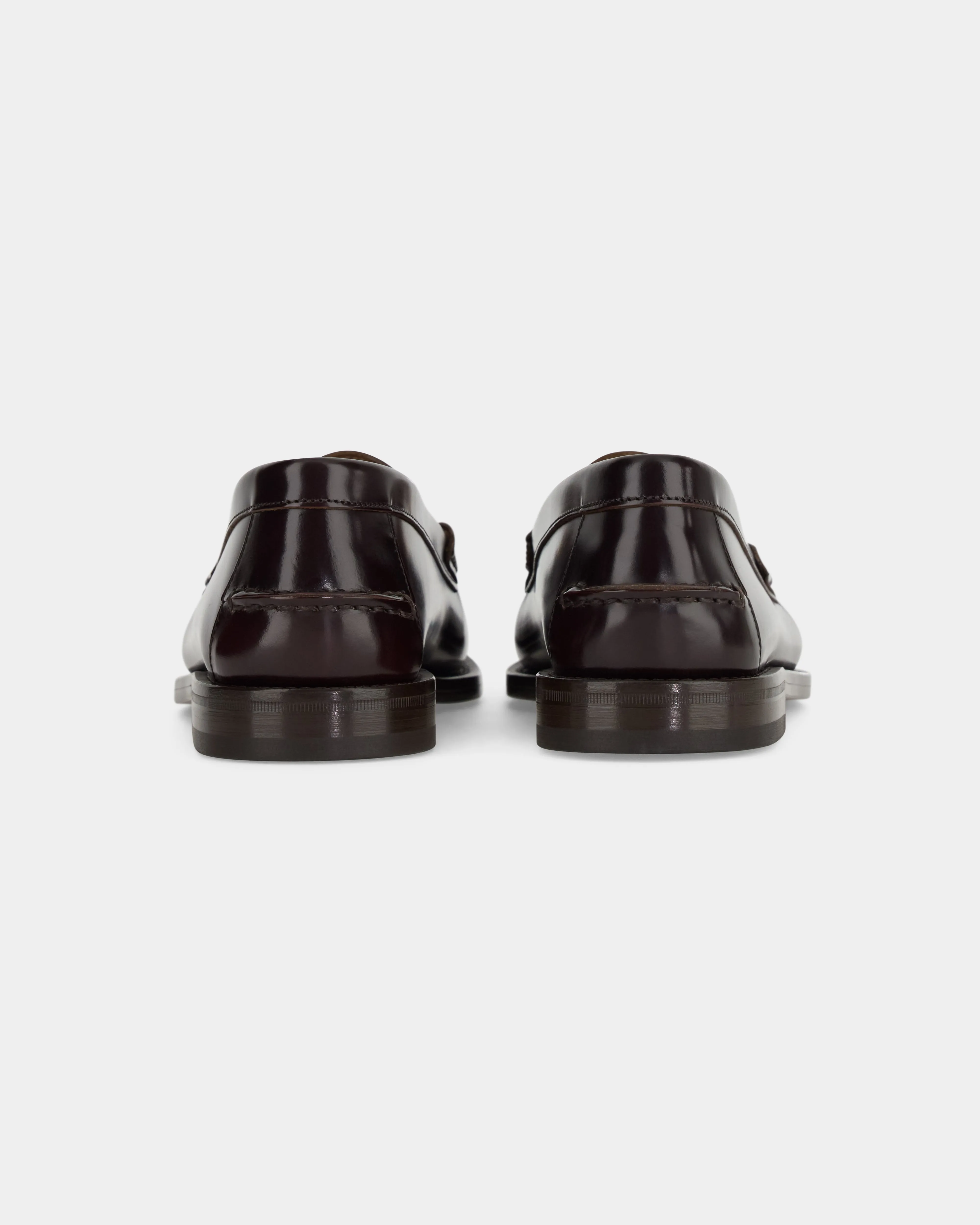 Raiser, Horsebit Penny Loafers - Burgundy Brown Smooth Leather | Lined Classic Collection