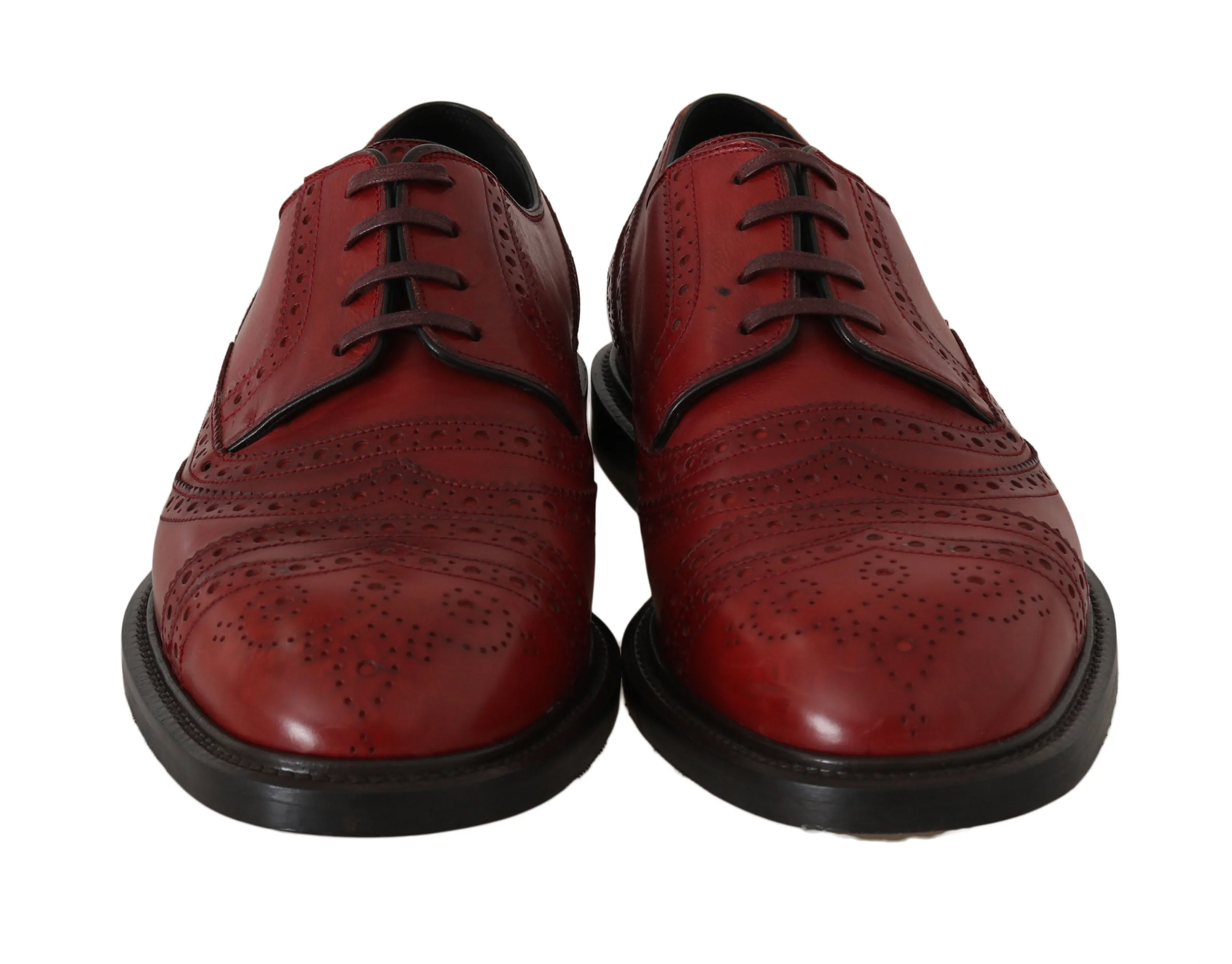 Red Leather Derby Wingtip Oxford