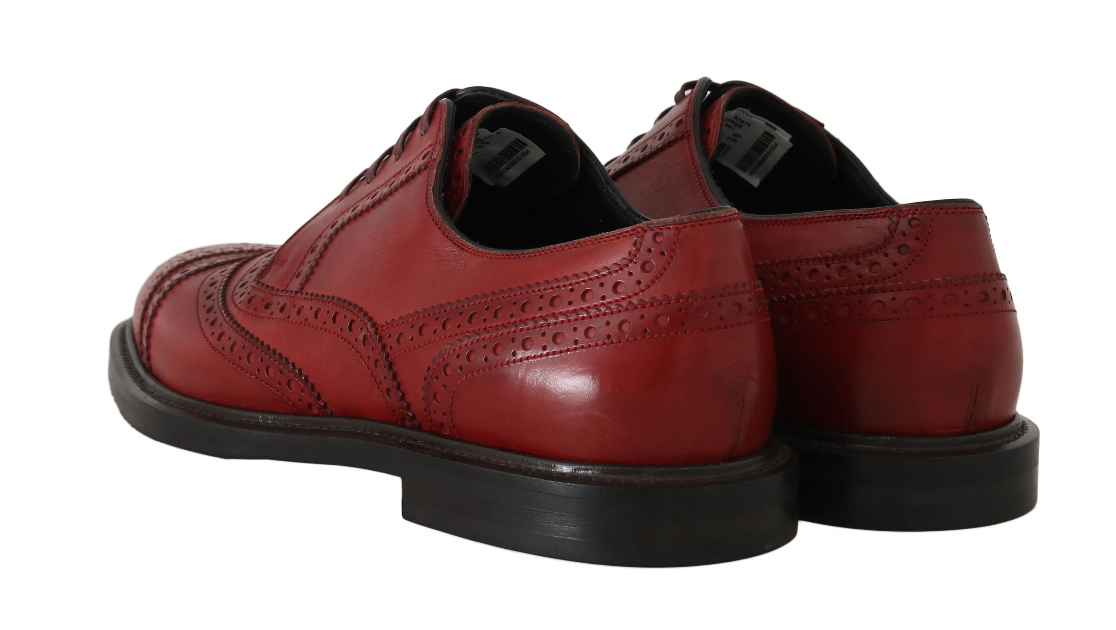 Red Leather Derby Wingtip Oxford