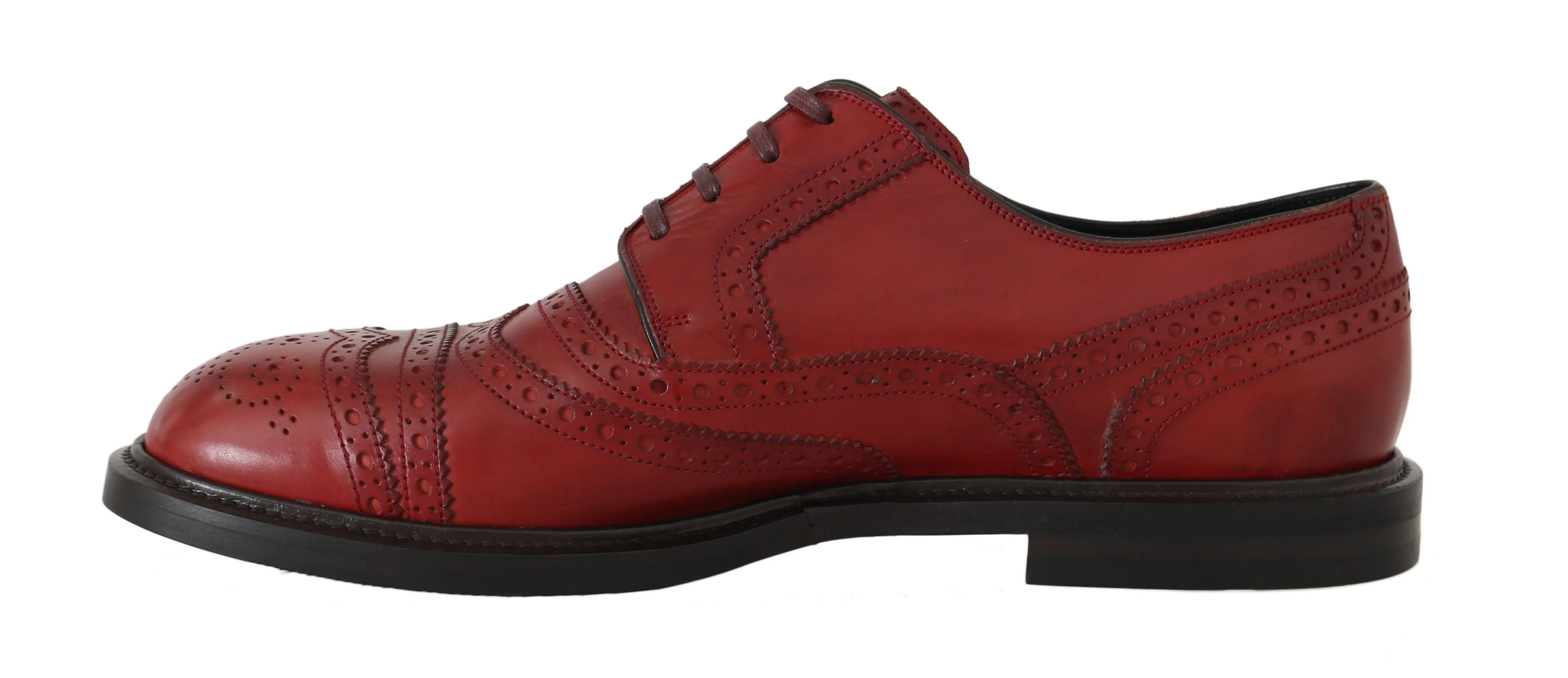 Red Leather Derby Wingtip Oxford