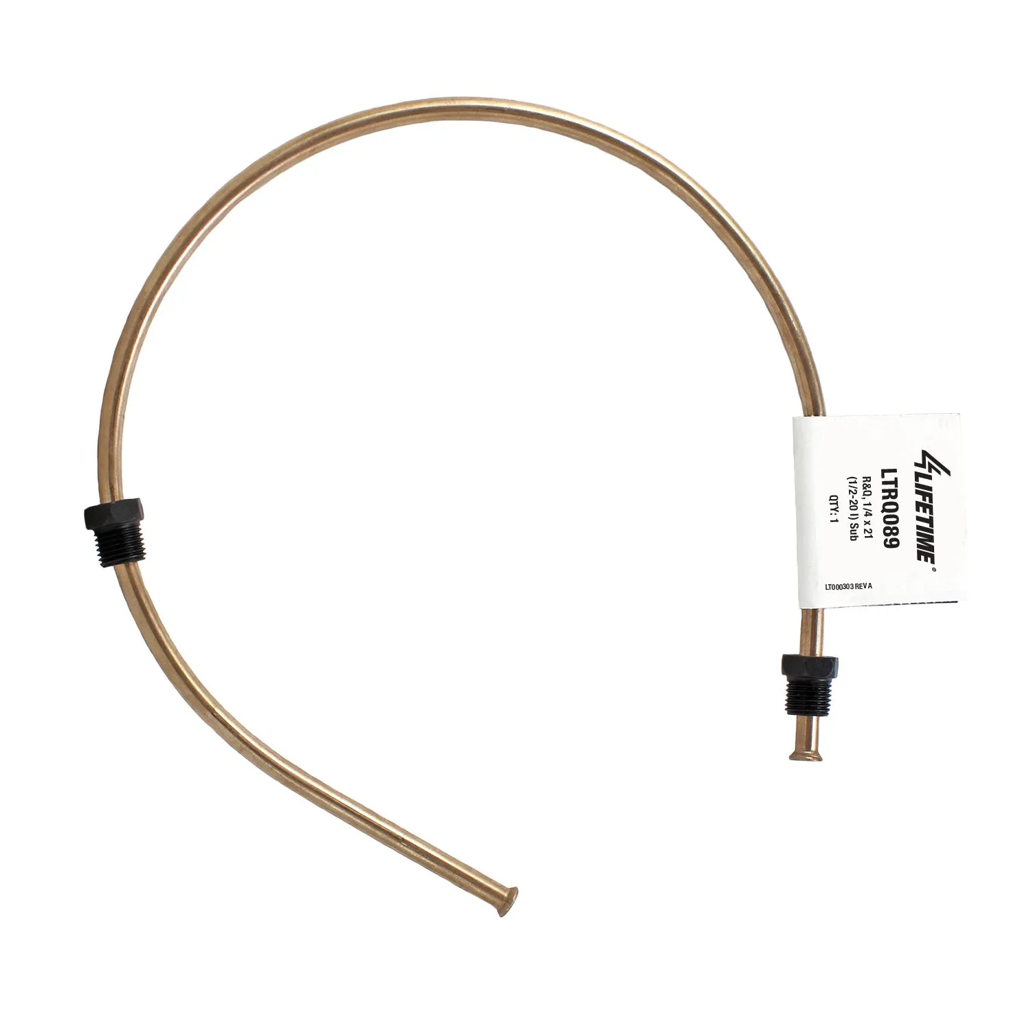 RightQuick 1/4" x 21" Copper Nickel Line (1/2-20 I) Flared with Fittings