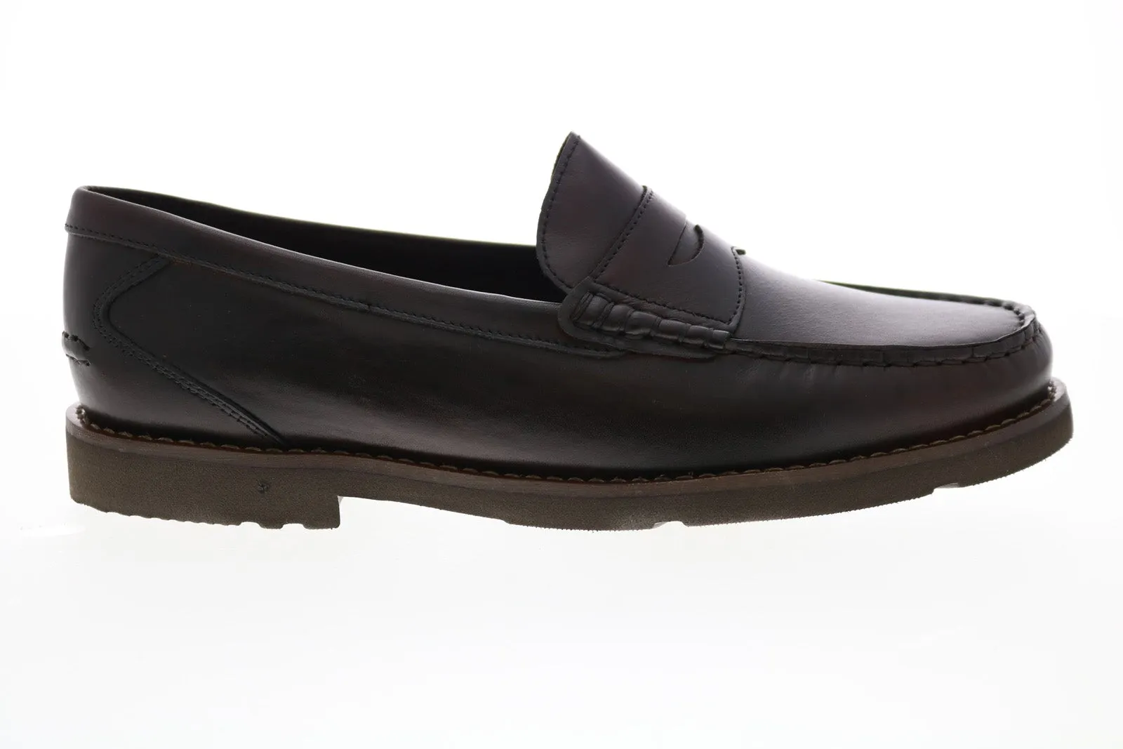 Rockport Modern Prep Penny CH8422 Mens Brown Wide Leather Loafers Penny Shoes