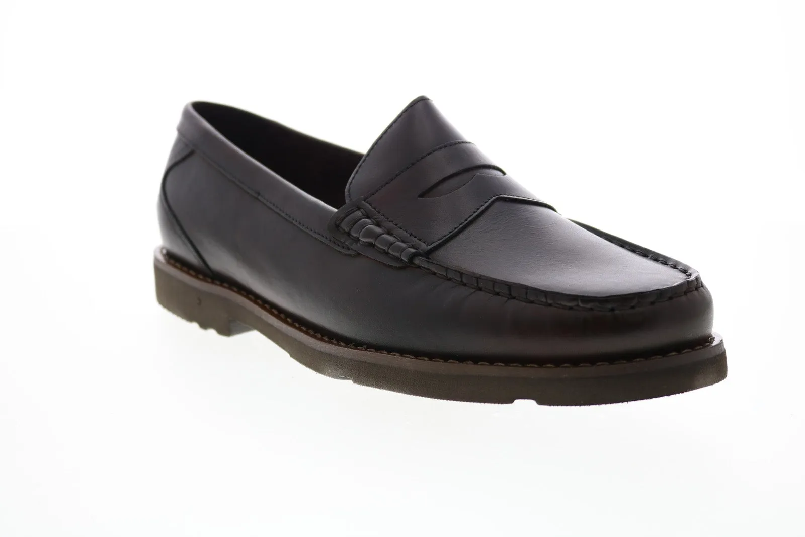 Rockport Modern Prep Penny CH8422 Mens Brown Wide Leather Loafers Penny Shoes