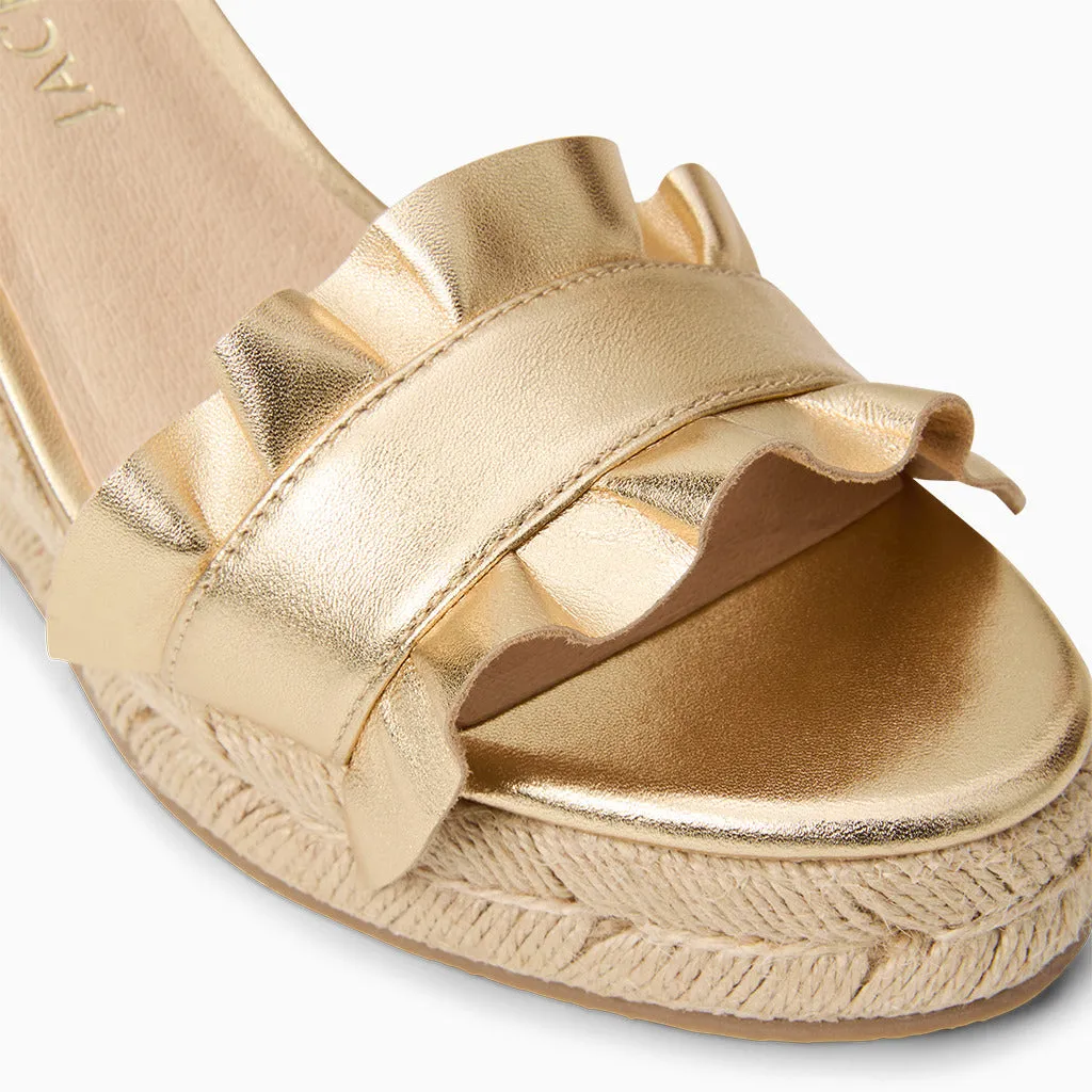Rozette Ruffle Wedge