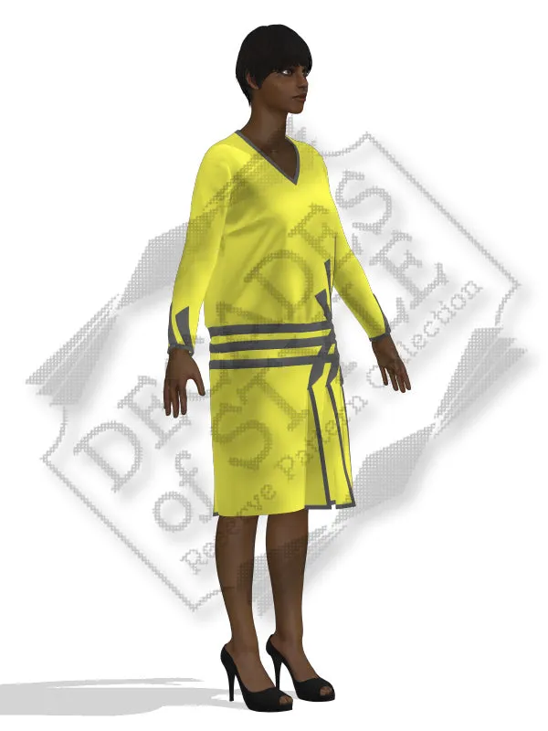 RPC - #Z01  1920s Dress with Applied Trim