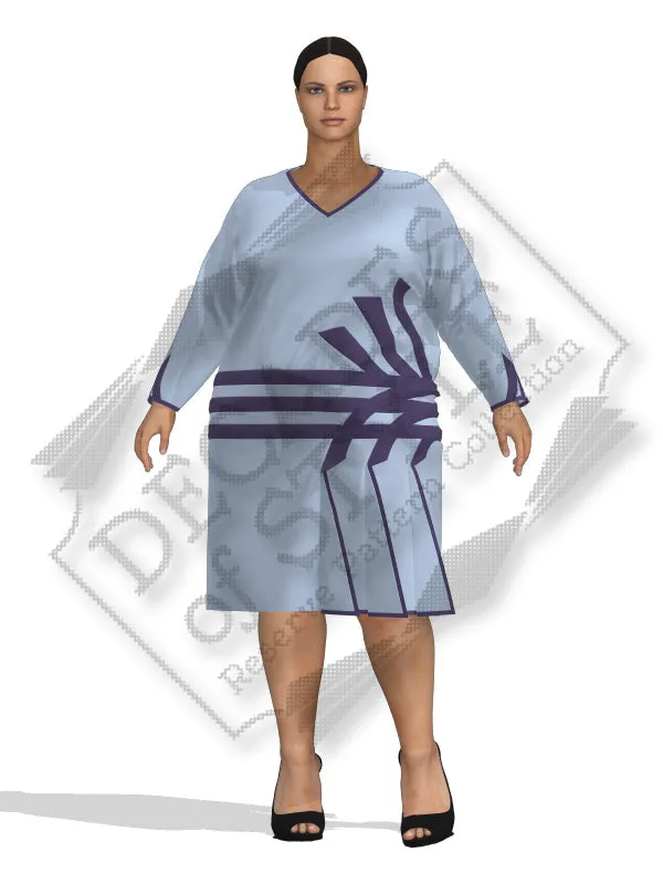 RPC - #Z01  1920s Dress with Applied Trim