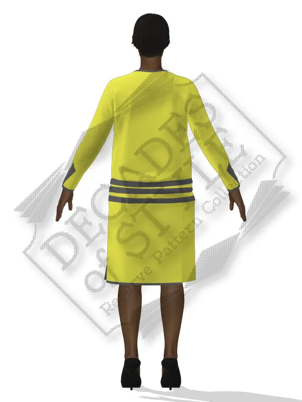 RPC - #Z01  1920s Dress with Applied Trim