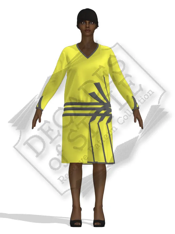 RPC - #Z01  1920s Dress with Applied Trim