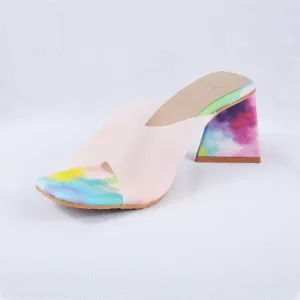 Sabeen Pink Block Heels Mules