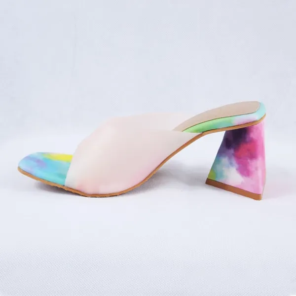 Sabeen Pink Block Heels Mules