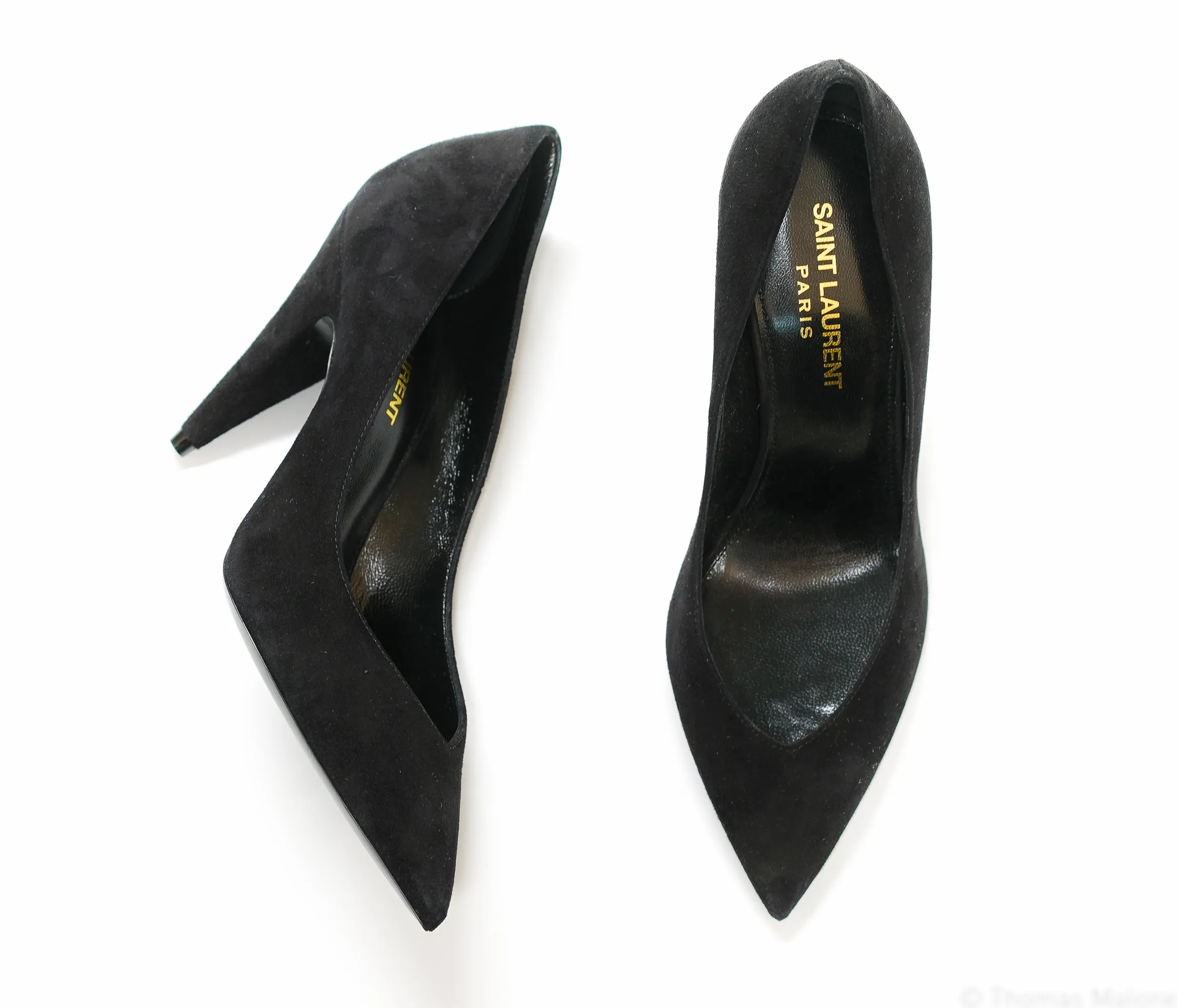 Saint Laurent Women's Black Suede Shoes Paris 95 632612 - 50% OFF