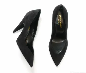 Saint Laurent Women's Black Suede Shoes Paris 95 632612 - 50% OFF