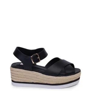 Sally Sandal | Black Calf