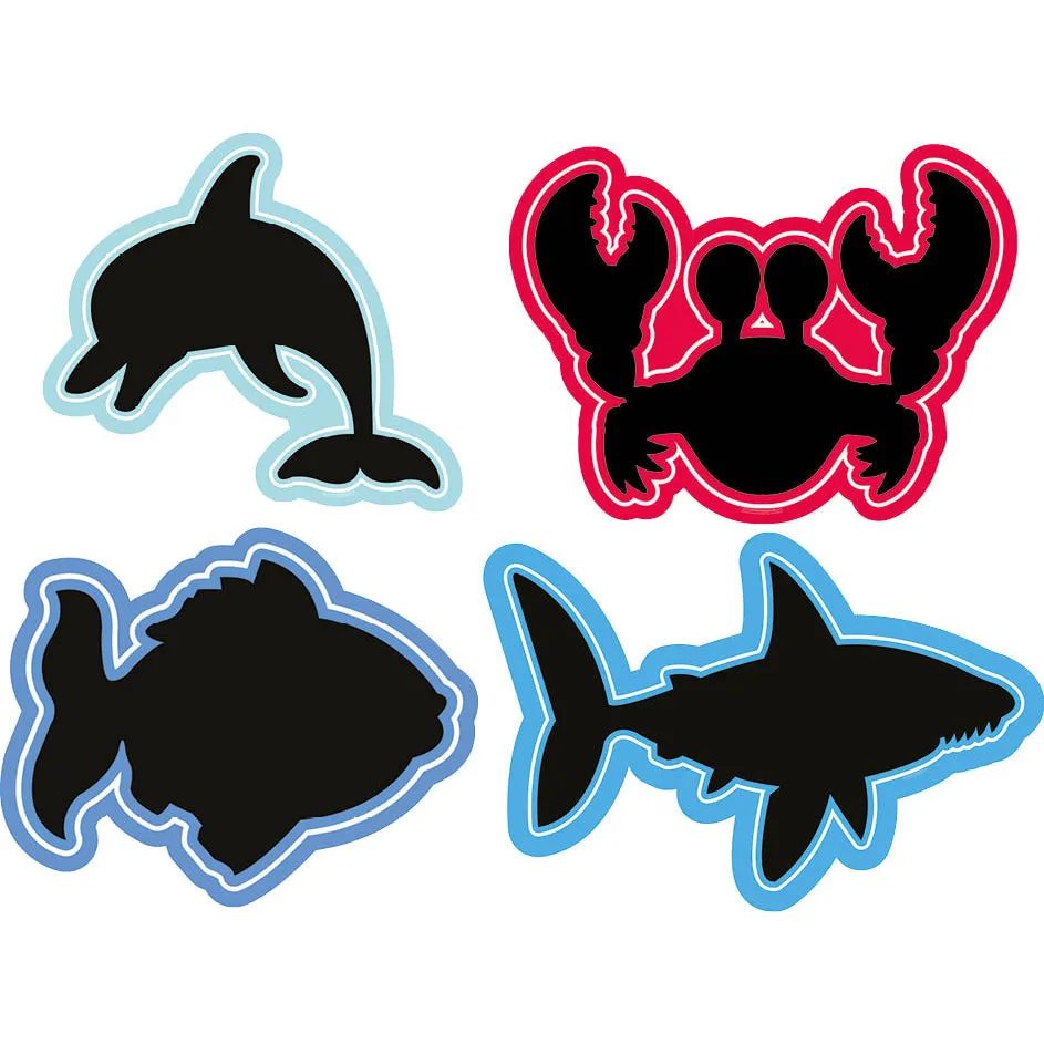 Sealife Chalkboards (Set of 4)