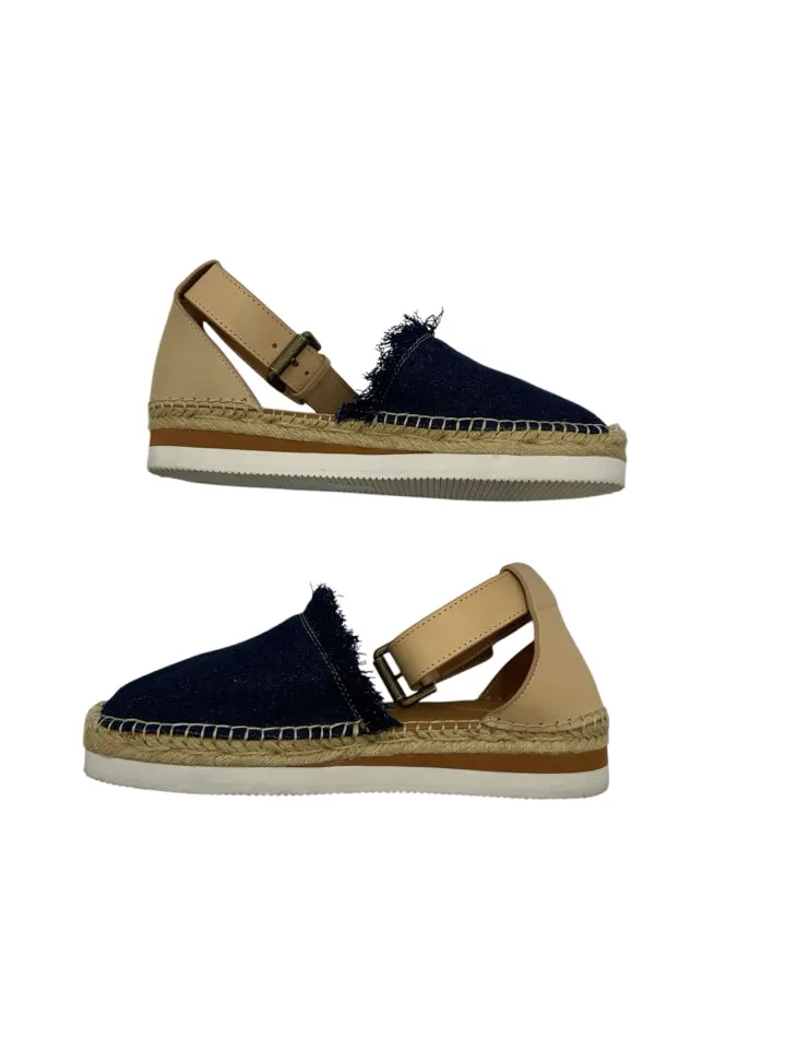 See By Chloe Glyn Flat Espadrille Sandal Women's Size 39 = US 8.5