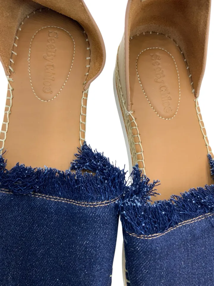 See By Chloe Glyn Flat Espadrille Sandal Women's Size 39 = US 8.5