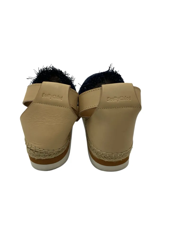 See By Chloe Glyn Flat Espadrille Sandal Women's Size 39 = US 8.5