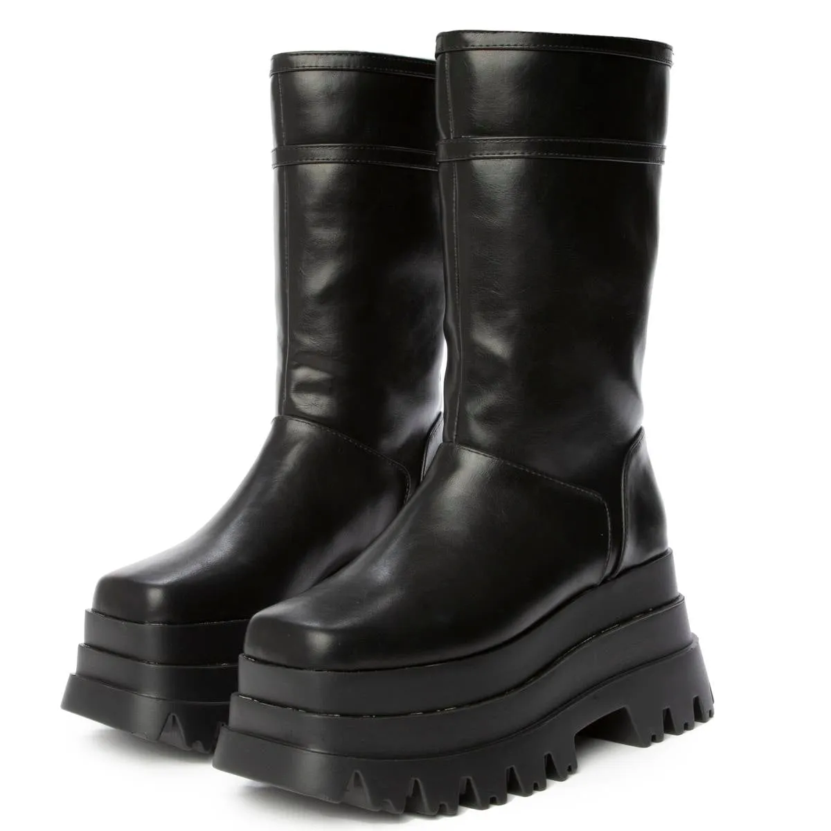Sky High Black Platform Boot