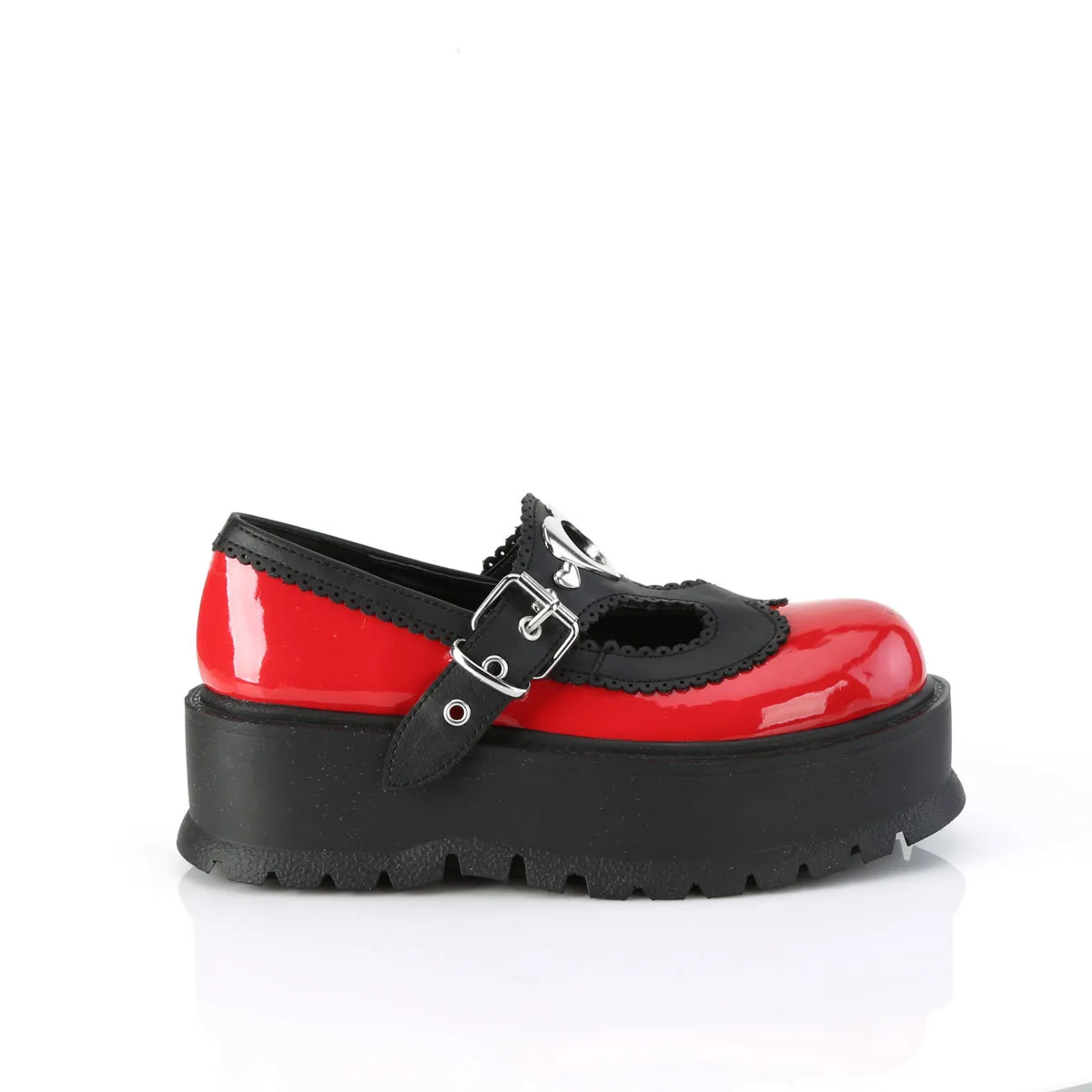 SLACKER-23  Red-Black Vegan Leather