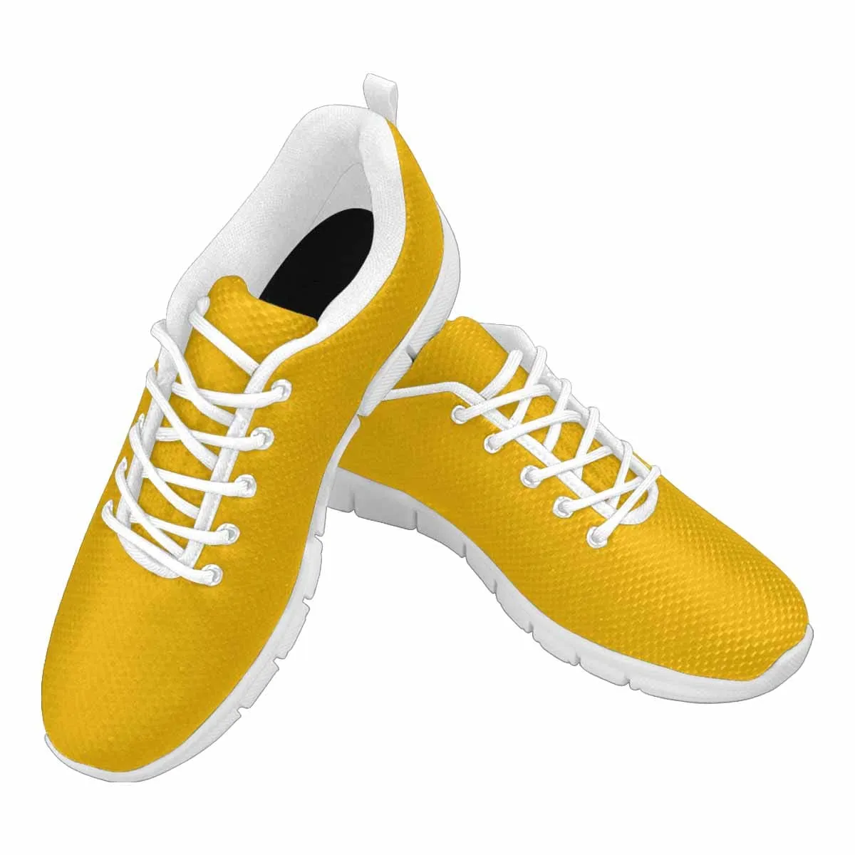 Sneakers for Men - Golden Yellow - Canvas Mesh Athletic Running Shoes by inQue.Style