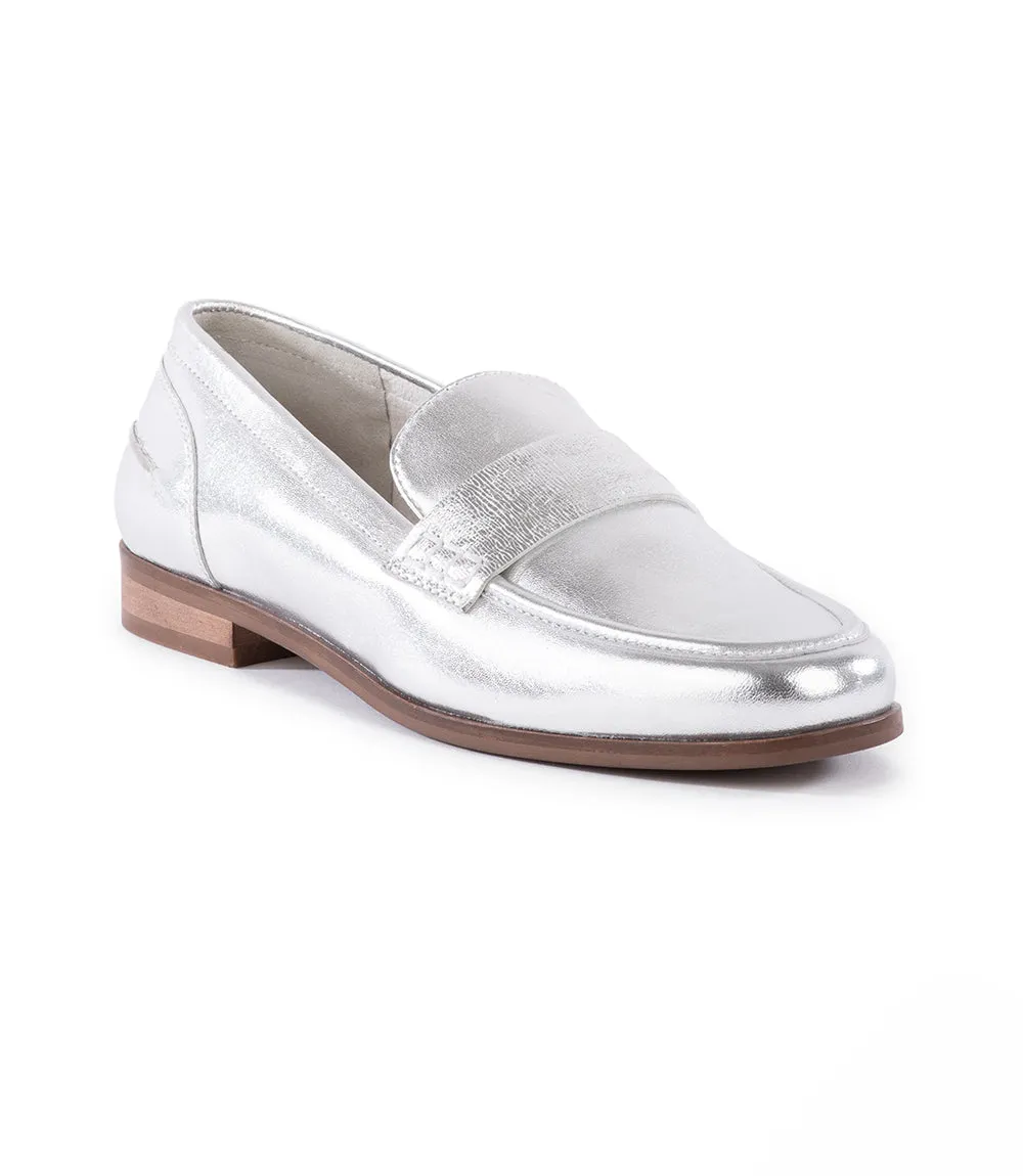 Sooner Or Later Metallic Penny Loafers