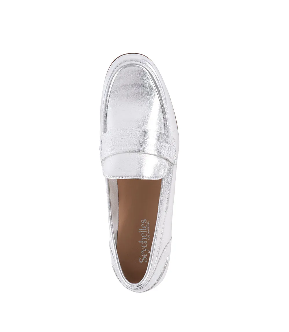 Sooner Or Later Metallic Penny Loafers