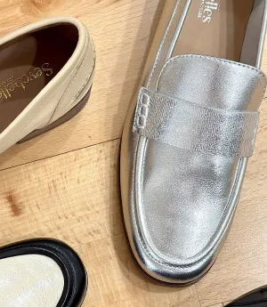 Sooner Or Later Metallic Penny Loafers