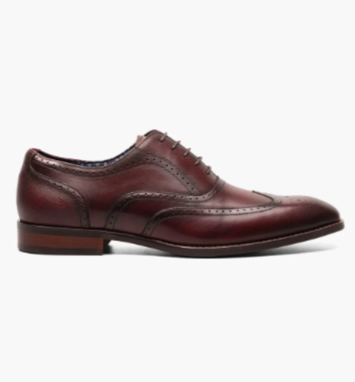 Stacy Adams Kaine Wingtip Oxford - Burgundy