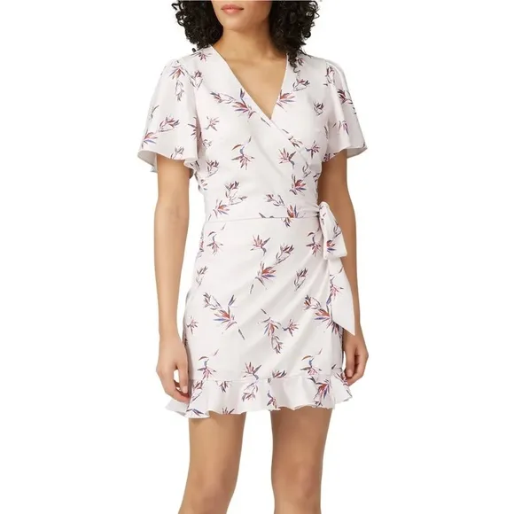 Stylestalker Penny Mini Dress Pale Pink Floral Wrap