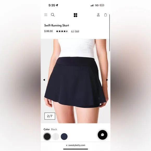 Sweaty Betty Swift Running Skort