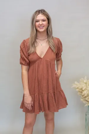 Terracotta Penny Dress