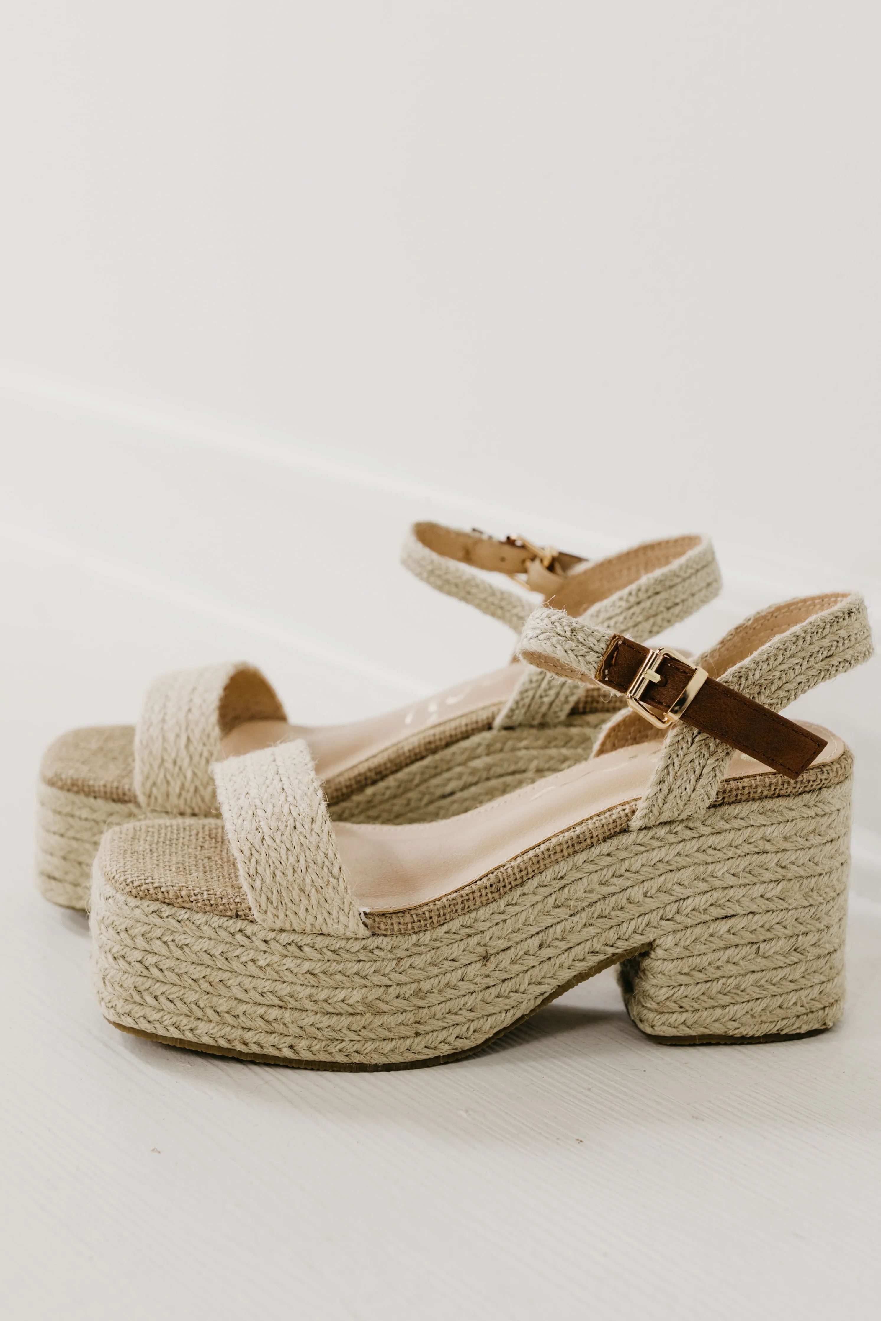 The Rima Square Toe Platform Espadrille Sandal