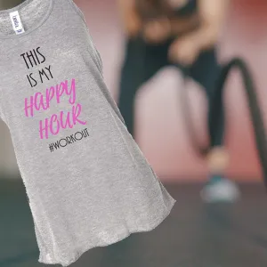 This is My Happy Hour Women's Grey Tank