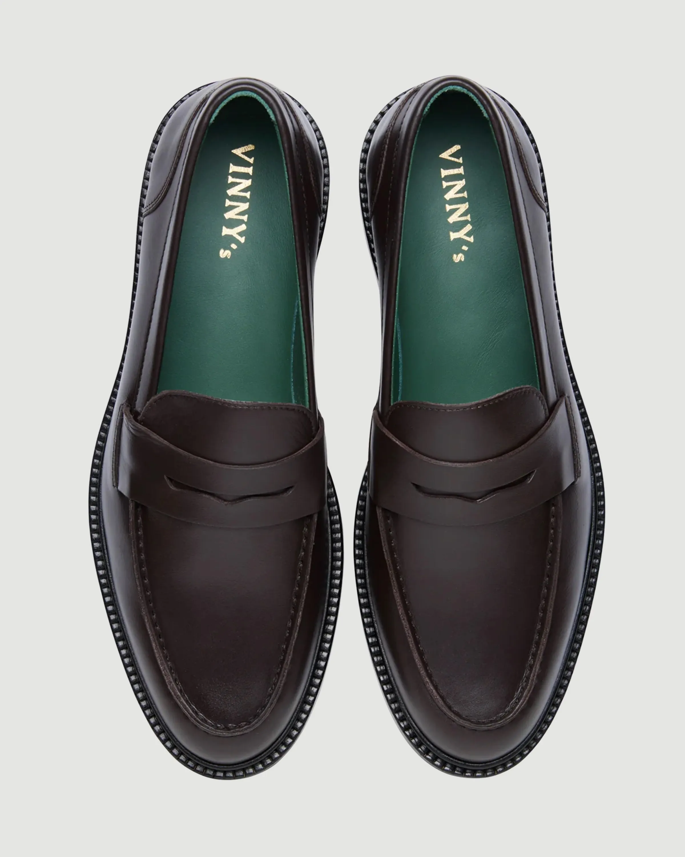 Townee Penny Loafer Dark Brown Leather