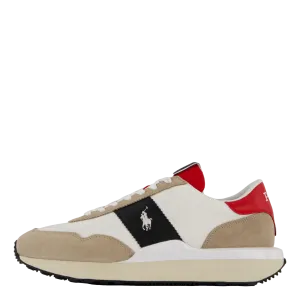 Train 89 Suede-Paneled Sneaker Milkshake / Black / Red