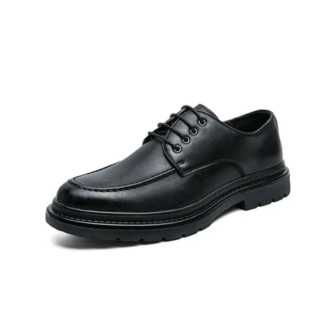 TrendMann Herren Oxford-Schuhe mit dicken Sohlen