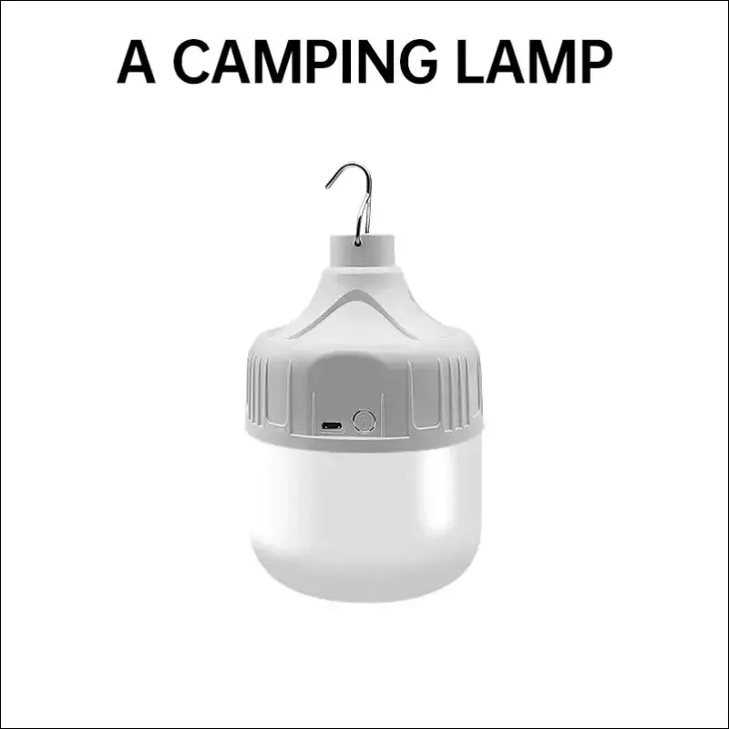 Usb rechargeable portable camping light bulb, waterproof tent hanging light, outdoor hiking picnic