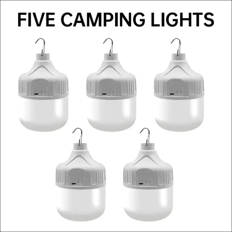 Usb rechargeable portable camping light bulb, waterproof tent hanging light, outdoor hiking picnic