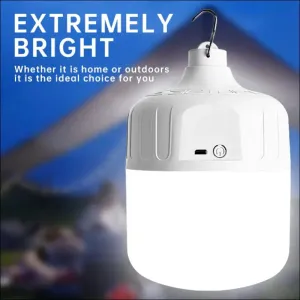 Usb rechargeable portable camping light bulb, waterproof tent hanging light, outdoor hiking picnic