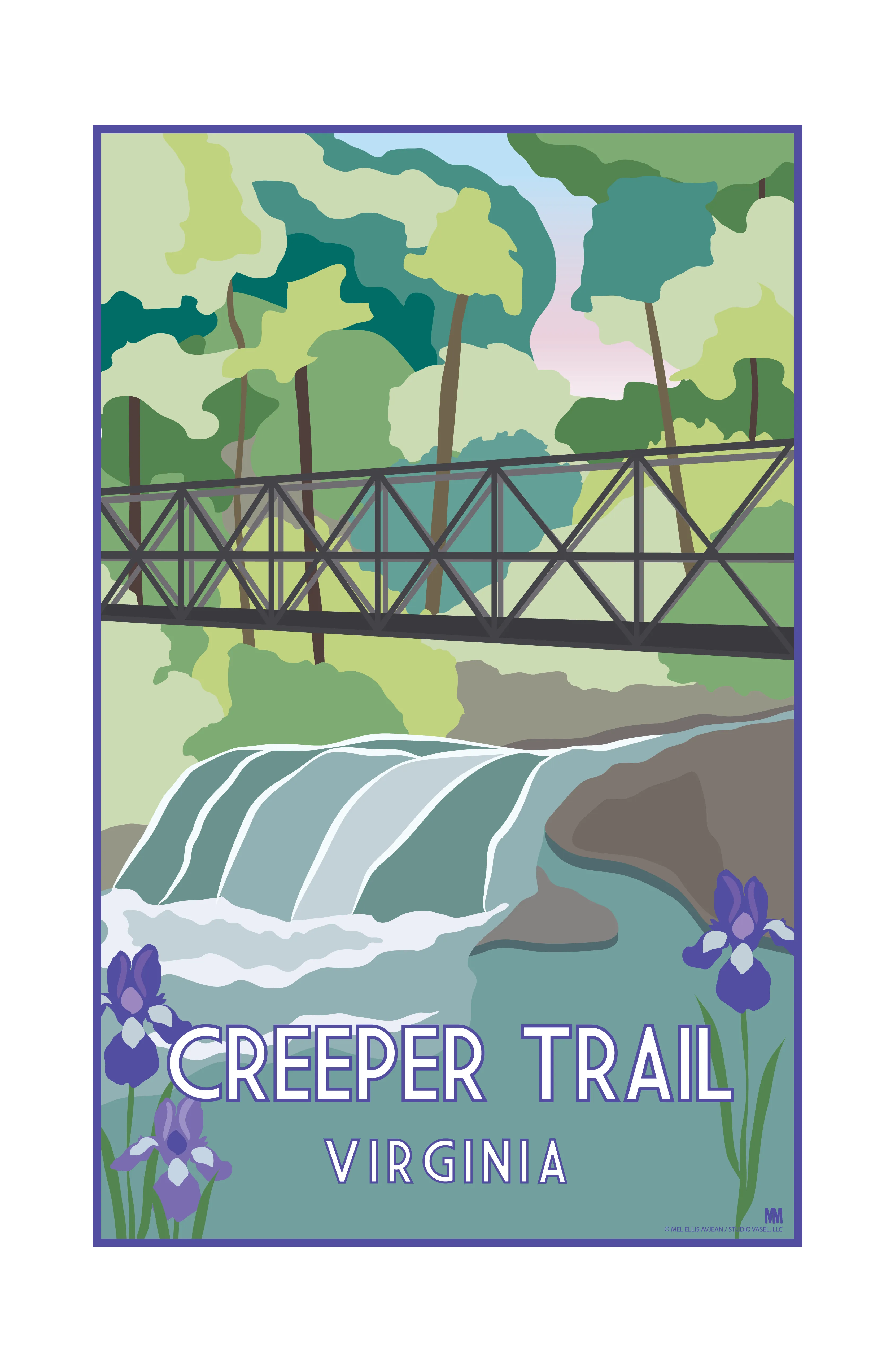 Virginia Creeper Trail Spring Nature Travel Print 11 x 17