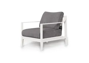 White Aluminum Outdoor Armchair