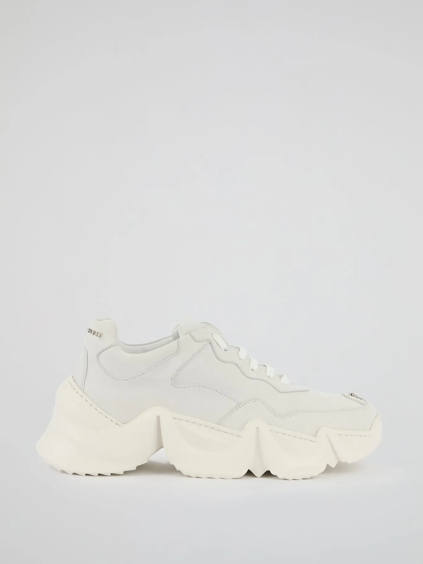 White Chunky Sole Skull Trainers