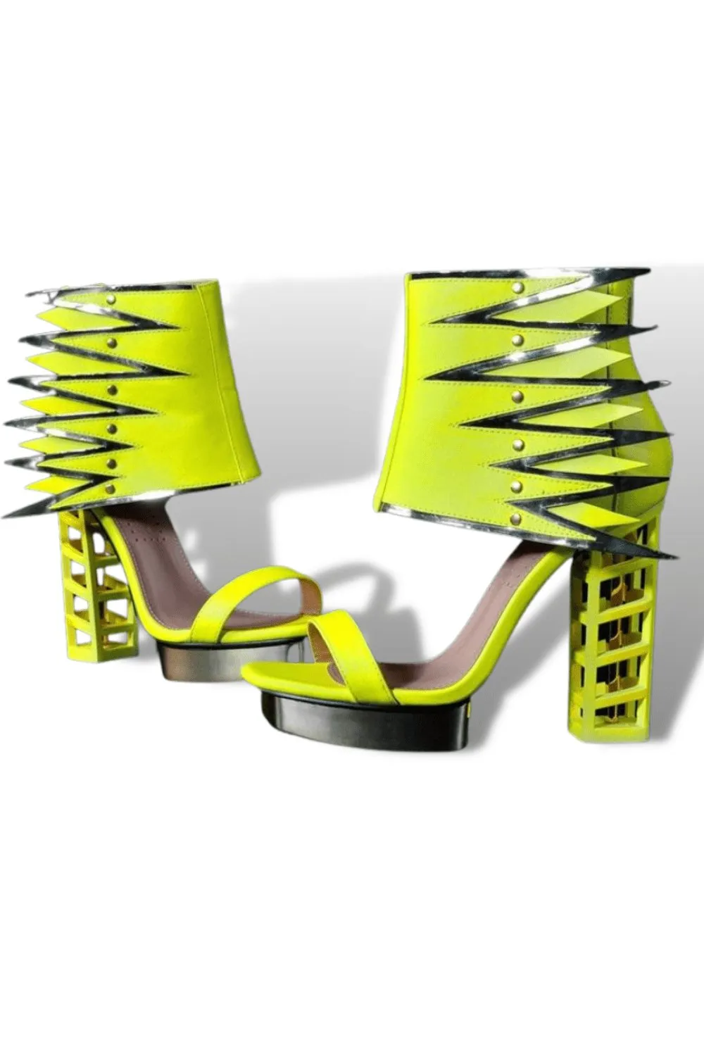 Winged You In High Chunky Heel Platform Sandals