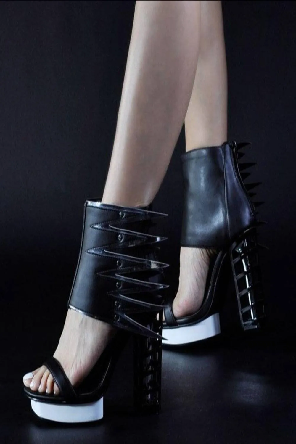 Winged You In High Chunky Heel Platform Sandals