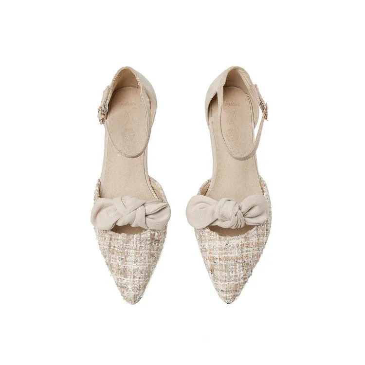 Women's Bow Tie High Heel Chunky Sandals