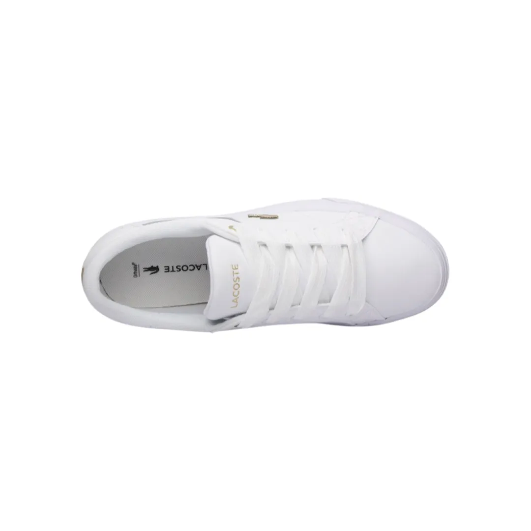Women's Lacoste Ziane Chunky Platform 124 White Metallic Gold