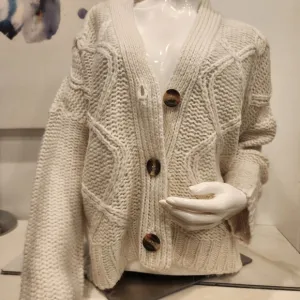 Womens, NWTO, Rag Supply,size large, loose fitting cream chunky knit cardigan.