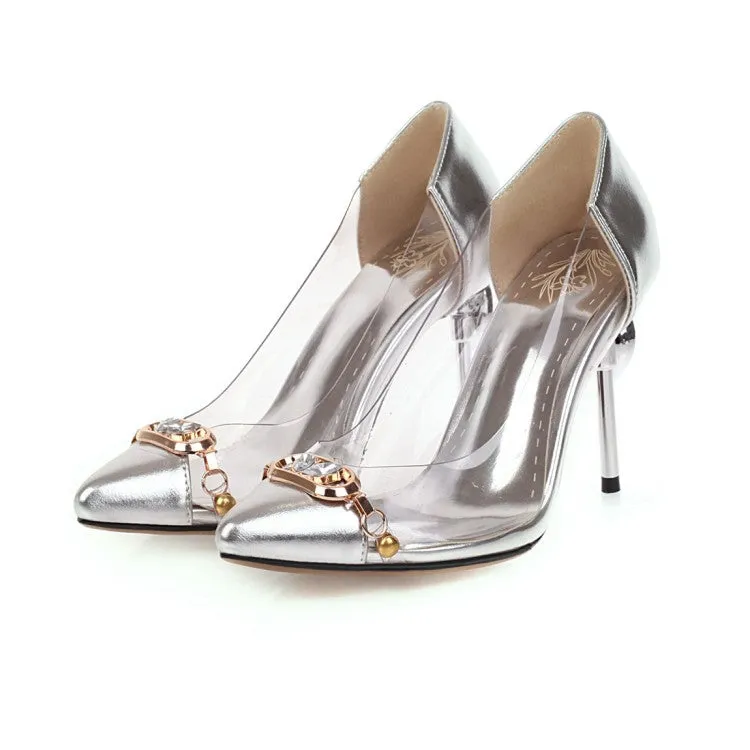Women's Pointed Toe Rhinestone High Heel Pumps
